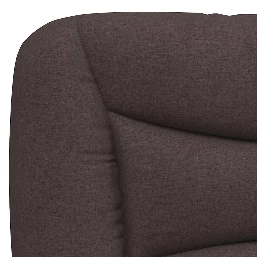 Cadre de lit sans matelas Hvar marron foncé 90x200 cm tissu - 10