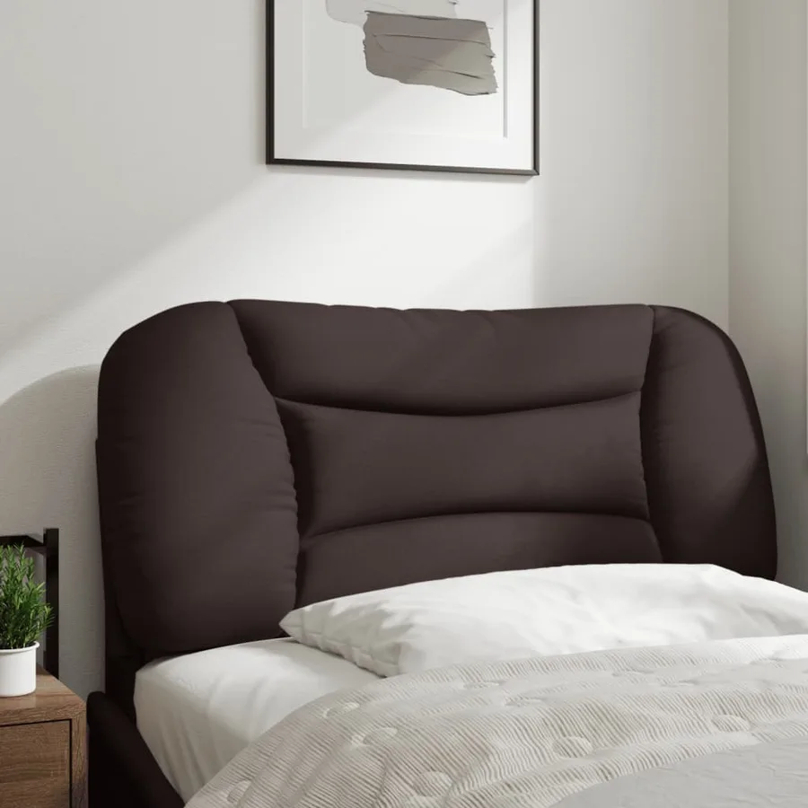 Coussin de tête de lit Hvar marron foncé 90 cm tissu - 3