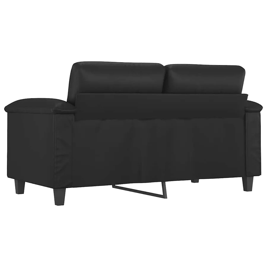 Canapé à 2 places Noir 120 cm Similicuir - 5
