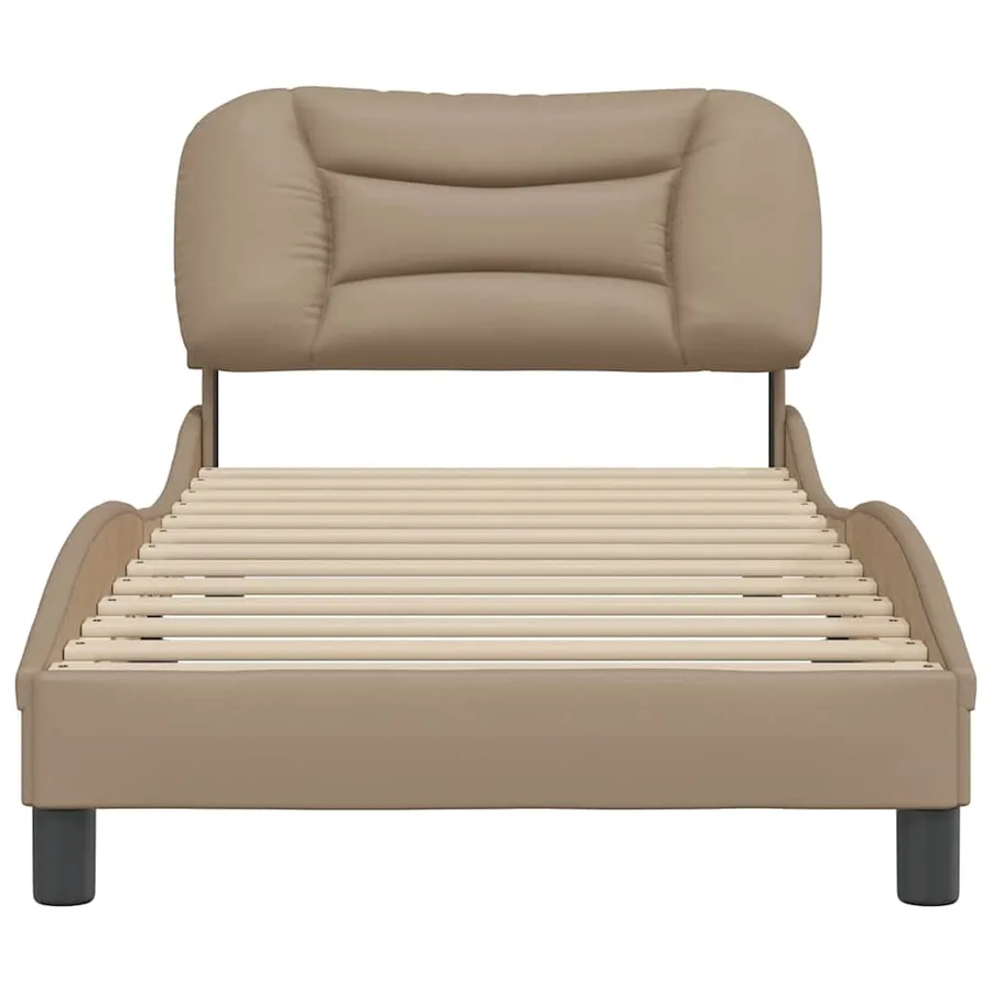 Cadre de lit sans matelas Hvar cappuccino 90x200 cm similicuir - 4