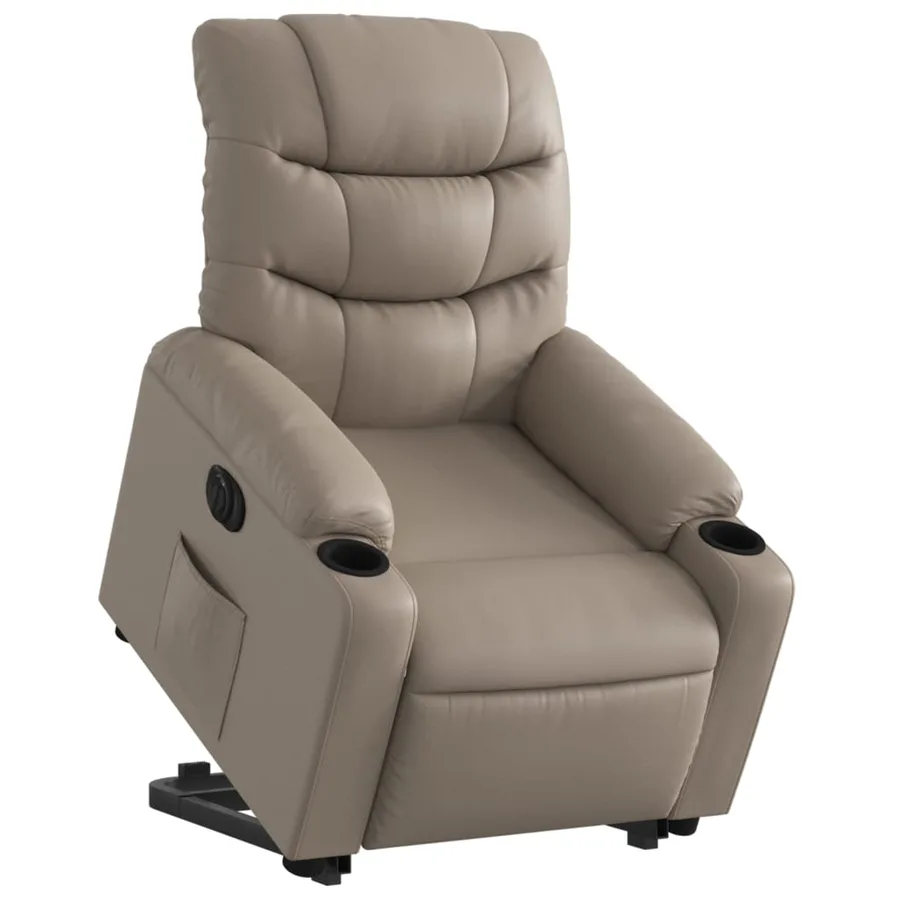 Fauteuil inclinable électrique cappuccino similicuir - 3