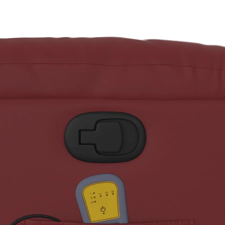 Fauteuil inclinable de massage Rouge bordeaux Similicuir - 12