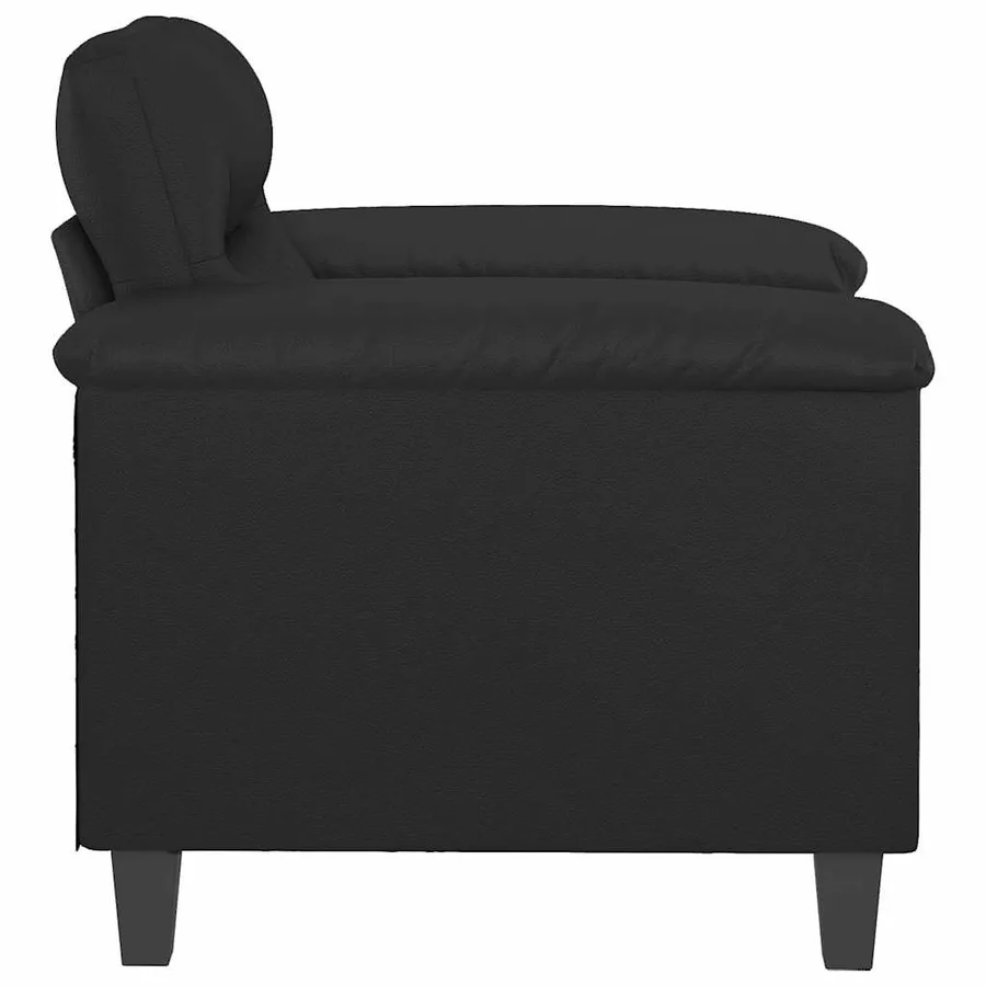 Fauteuil Noir 60 cm Similicuir - 4