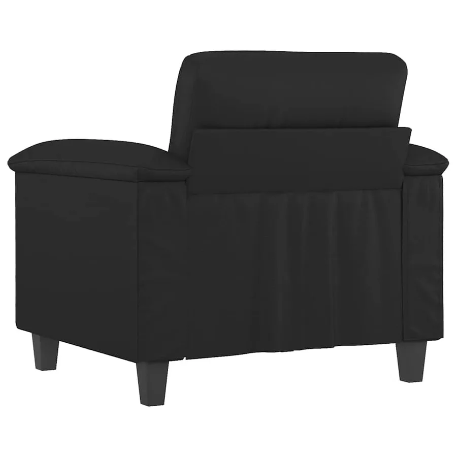 Fauteuil Noir 60 cm Similicuir - 5