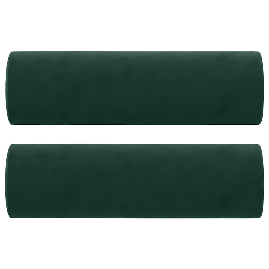 Canapé 3 places avec oreillers vert foncé 180 cm velours - 5