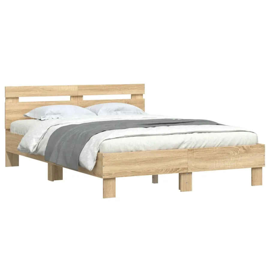 Cadre de lit sans matelas chêne sonoma 120x200 cm - 4