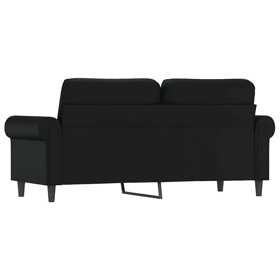 Canapé à 2 places Noir 140 cm Similicuir - 6
