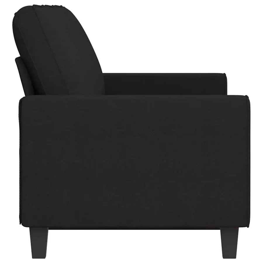 Canapé à 3 places Noir 180 cm Tissu - 4