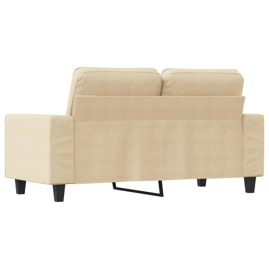 Canapé à 2 places Crème 120 cm Tissu - 5