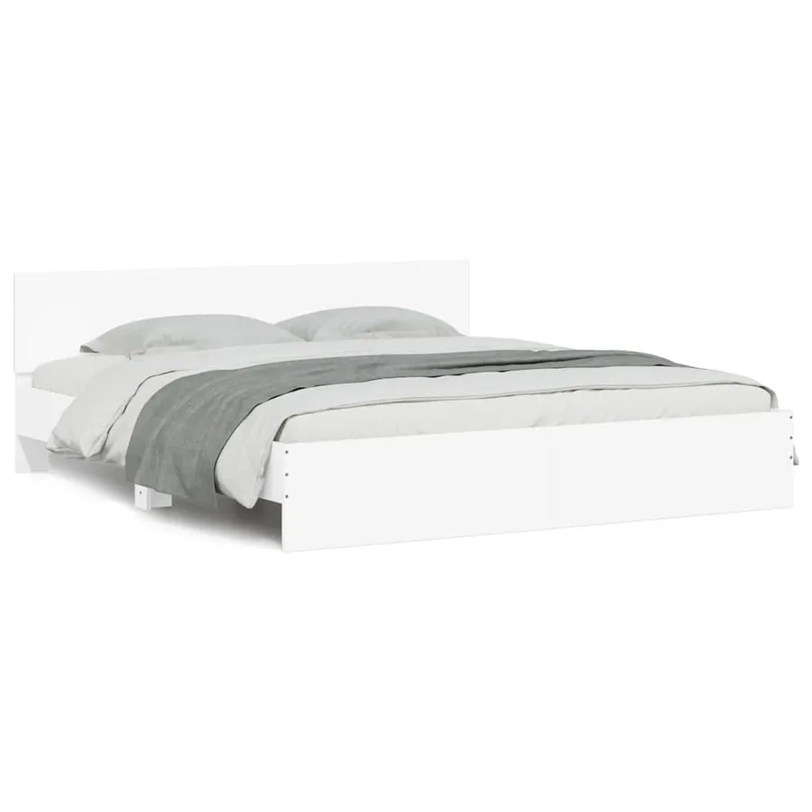 Cadre de lit sans matelas blanc 160x200 cm - 2