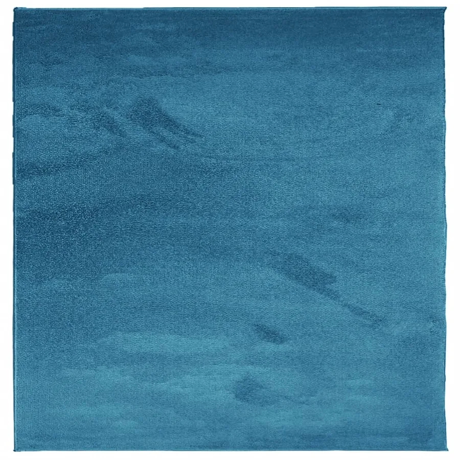 Tapis OVIEDO à poils courts turquoise 120x120 cm - 2