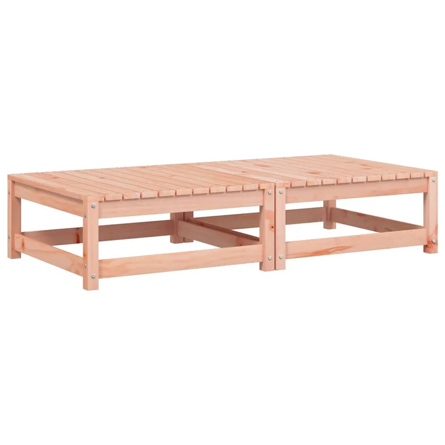 Repose-pieds de jardin avec coussins 2 pcs bois massif douglas - 4