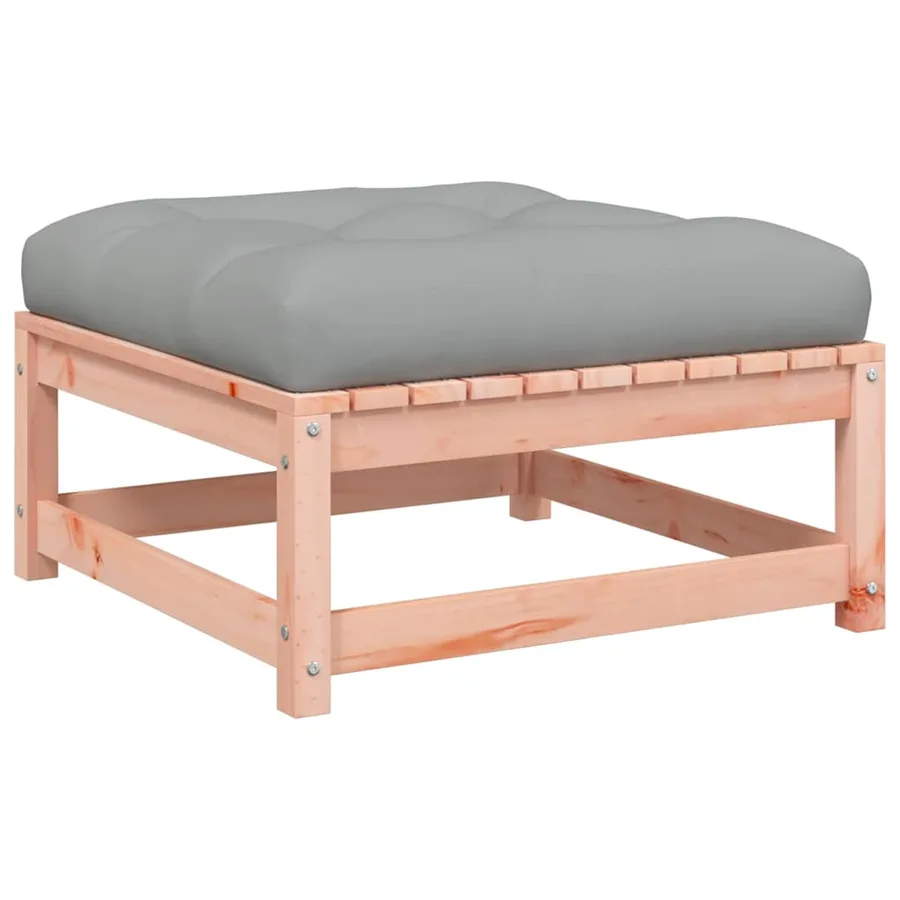 Repose-pieds de jardin avec coussins 2 pcs bois massif douglas - 5