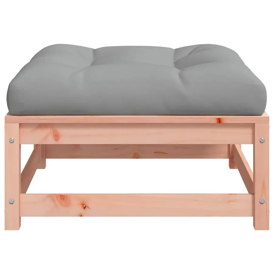 Repose-pieds de jardin avec coussins 2 pcs bois massif douglas - 6