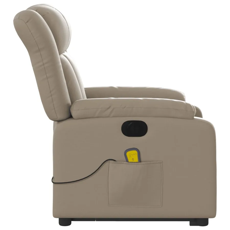 Fauteuil inclinable de massage électrique cappuccino similicuir - 10