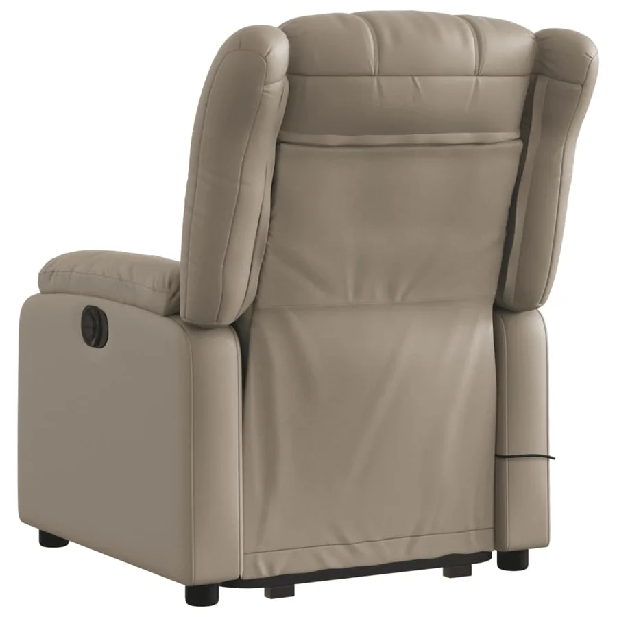 Fauteuil inclinable de massage électrique cappuccino similicuir - 5