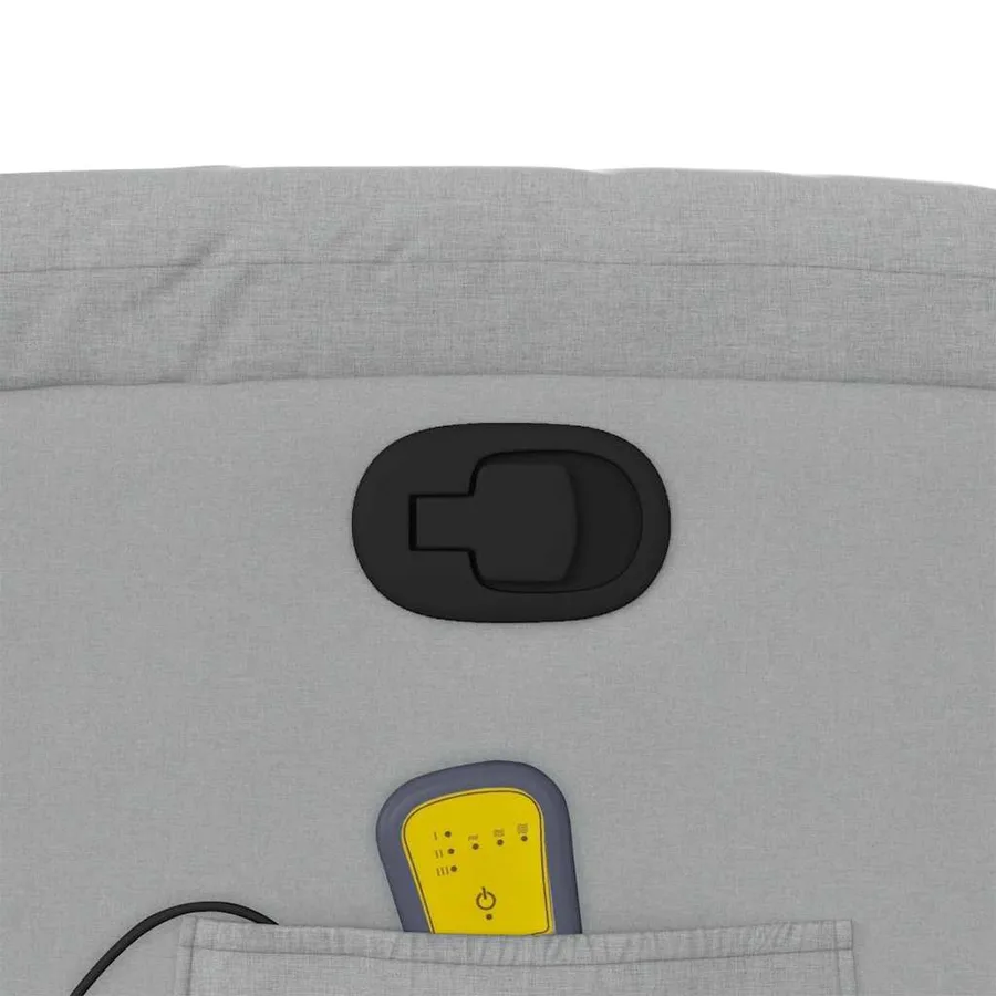 Fauteuil de massage inclinable Gris clair Tissu - 11