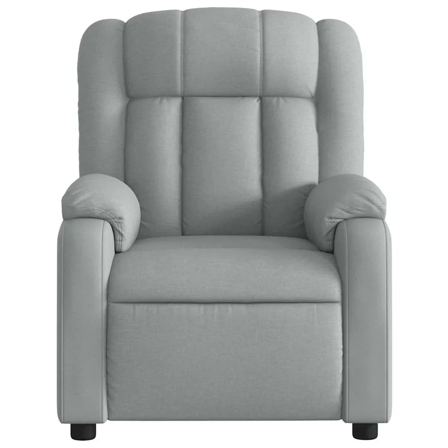 Fauteuil de massage inclinable Gris clair Tissu - 8