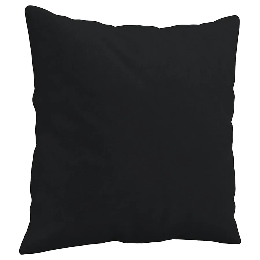 Canapé 2 places avec oreillers noir 120 cm tissu microfibre - 6