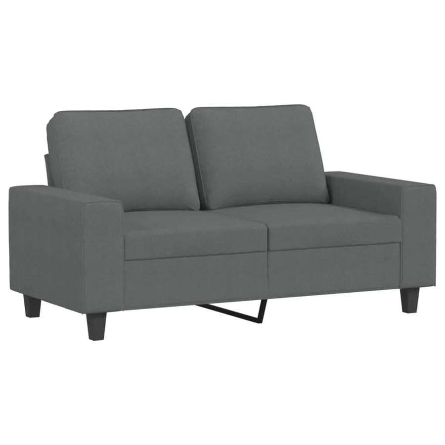 Ensemble de canapés 2 pcs gris foncé tissu - 3