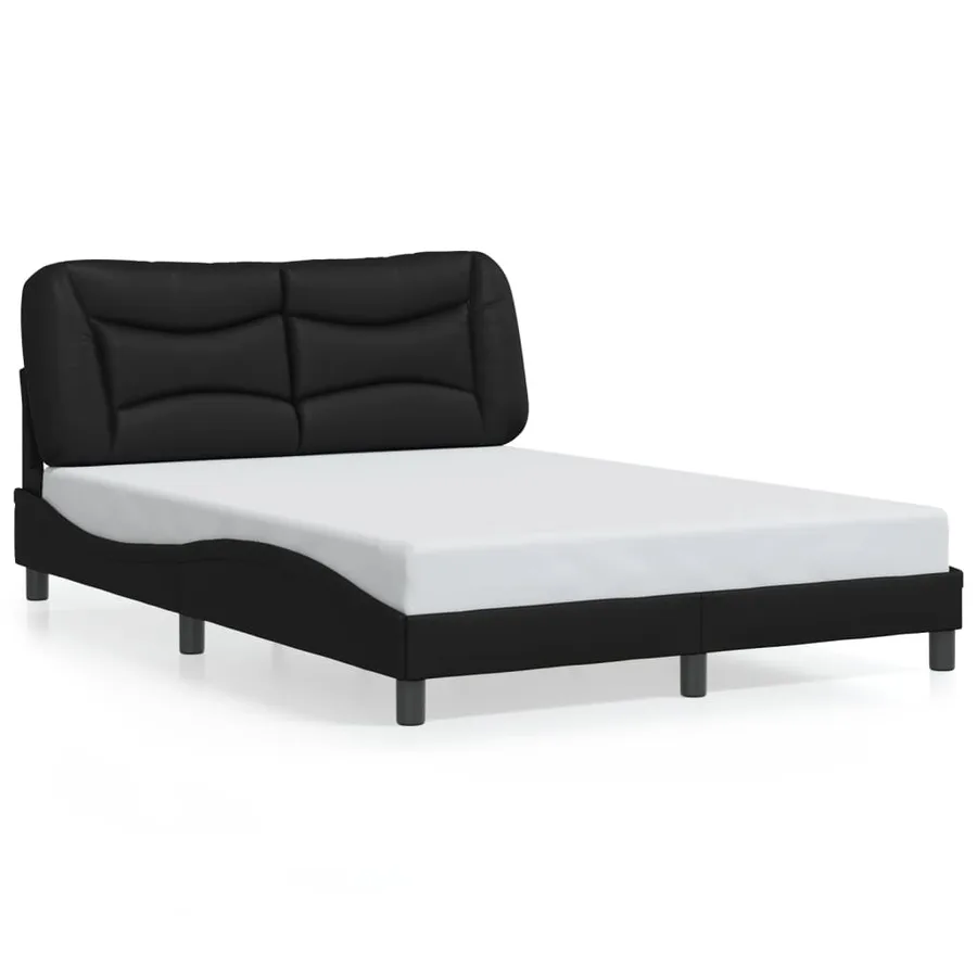 Cadre de lit avec LED sans matelas Hvar noir 140x200 cm - 5