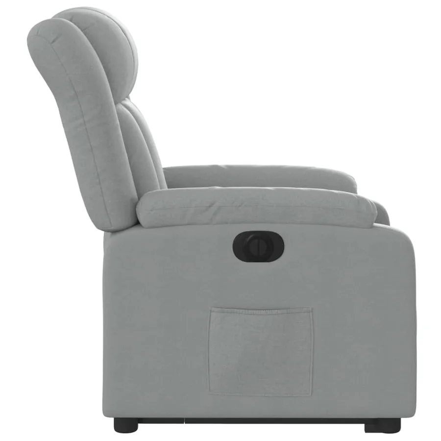 Fauteuil inclinable électrique gris clair tissu - 10