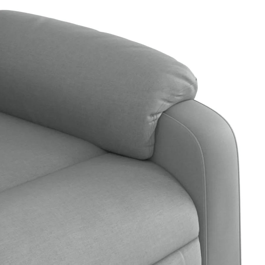 Fauteuil inclinable électrique gris clair tissu - 12