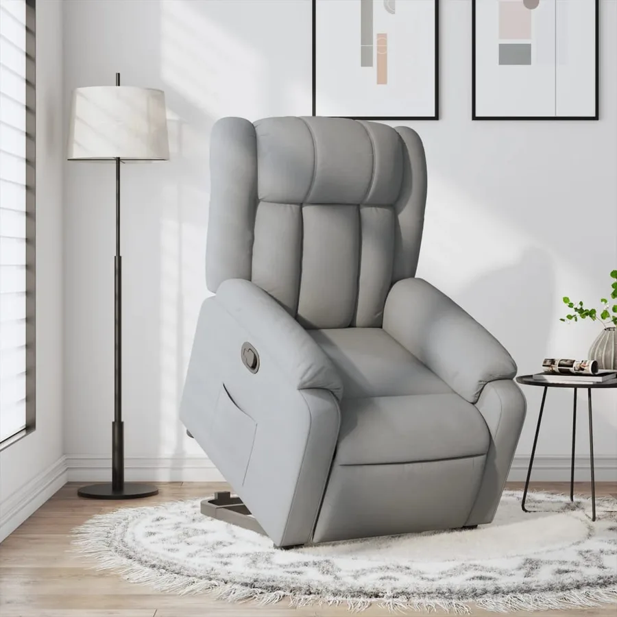 Fauteuil inclinable Gris clair Tissu - 15