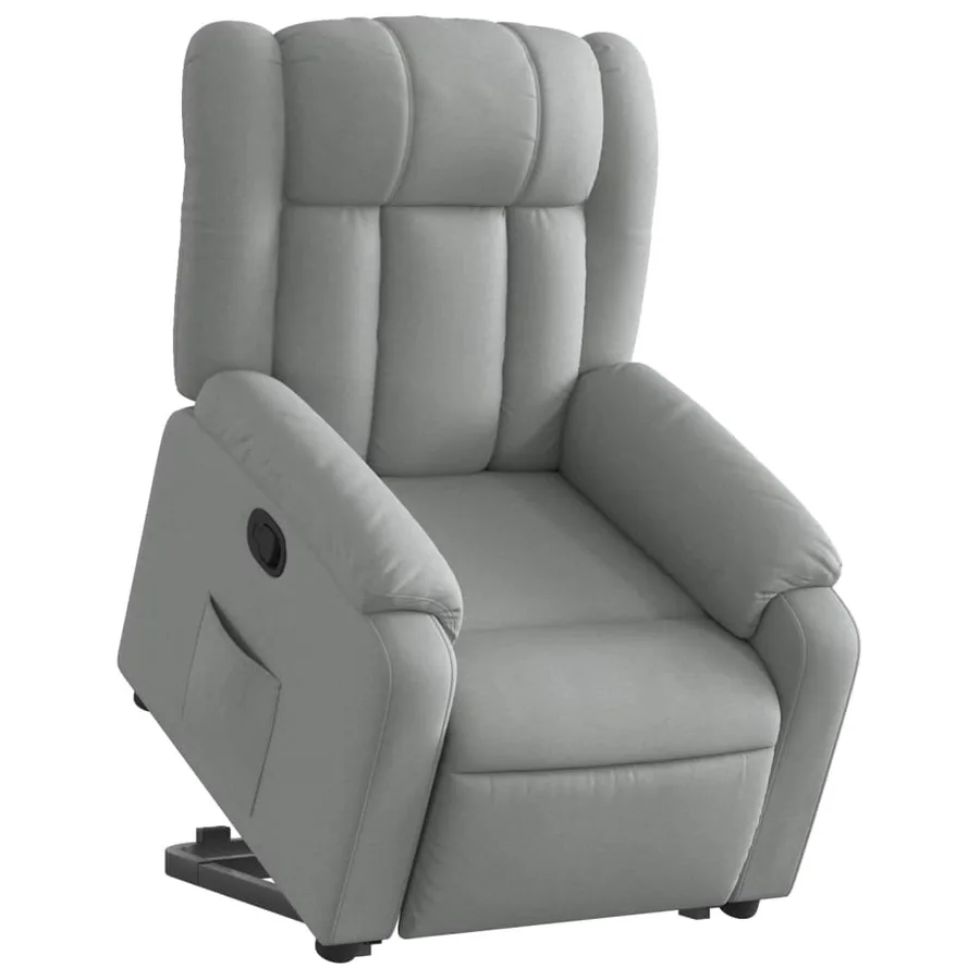 Fauteuil inclinable Gris clair Tissu - 3
