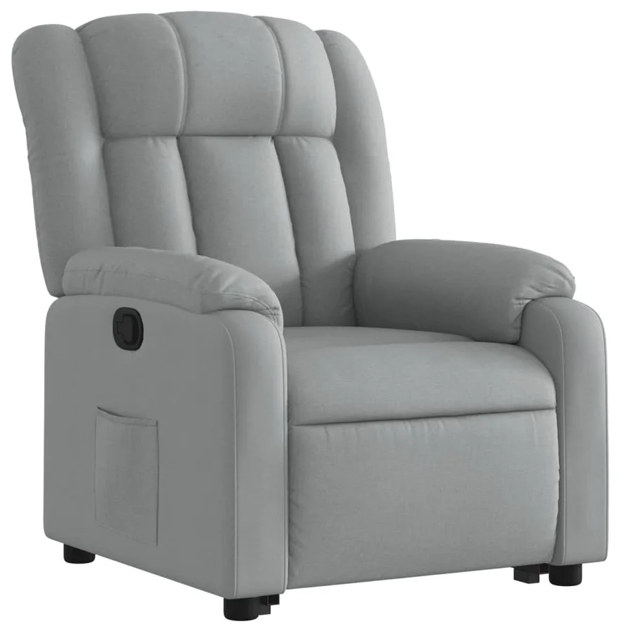 Fauteuil inclinable Gris clair Tissu - 4