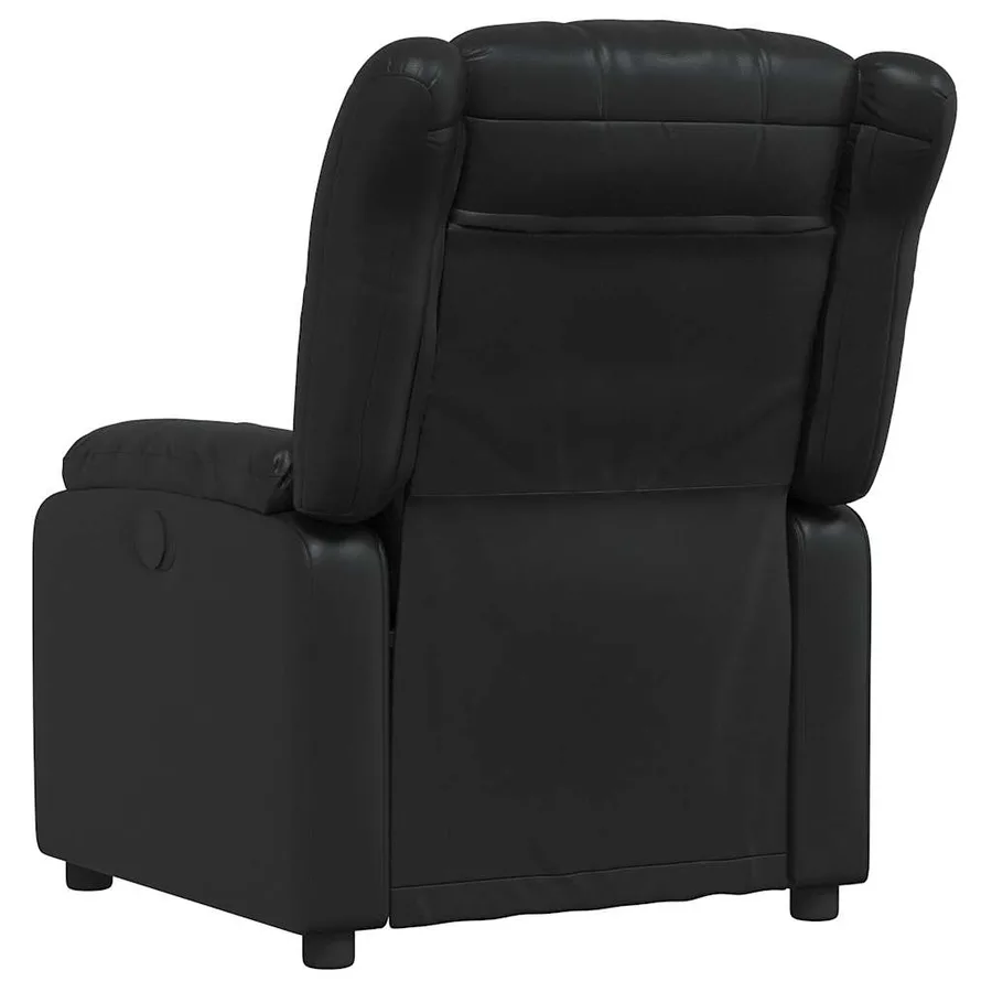Fauteuil de massage inclinable Noir Similicuir - 5