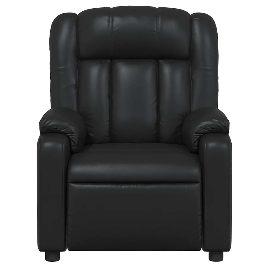 Fauteuil de massage inclinable Noir Similicuir - 8
