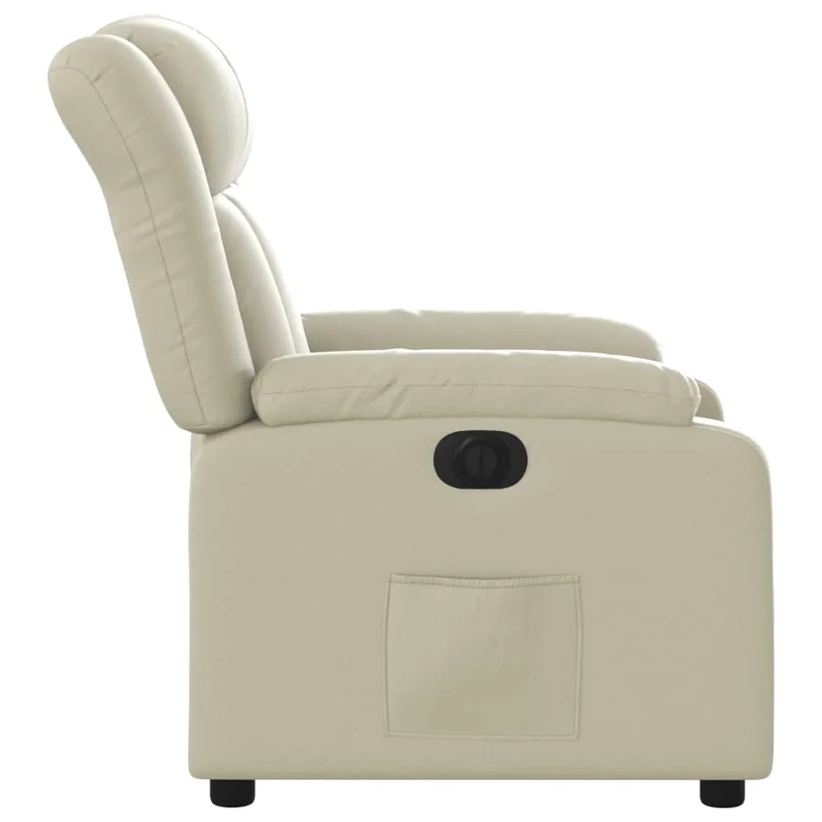 Fauteuil inclinable électrique Crème Similicuir - 10