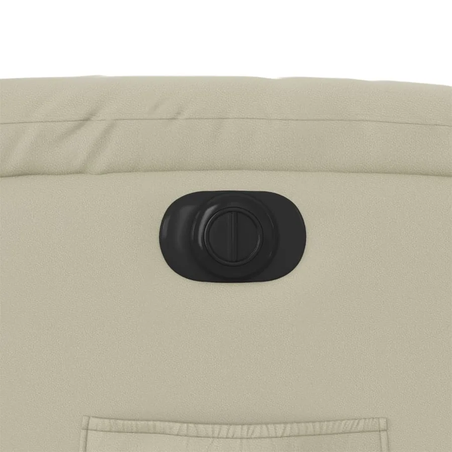 Fauteuil inclinable électrique Crème Similicuir - 12