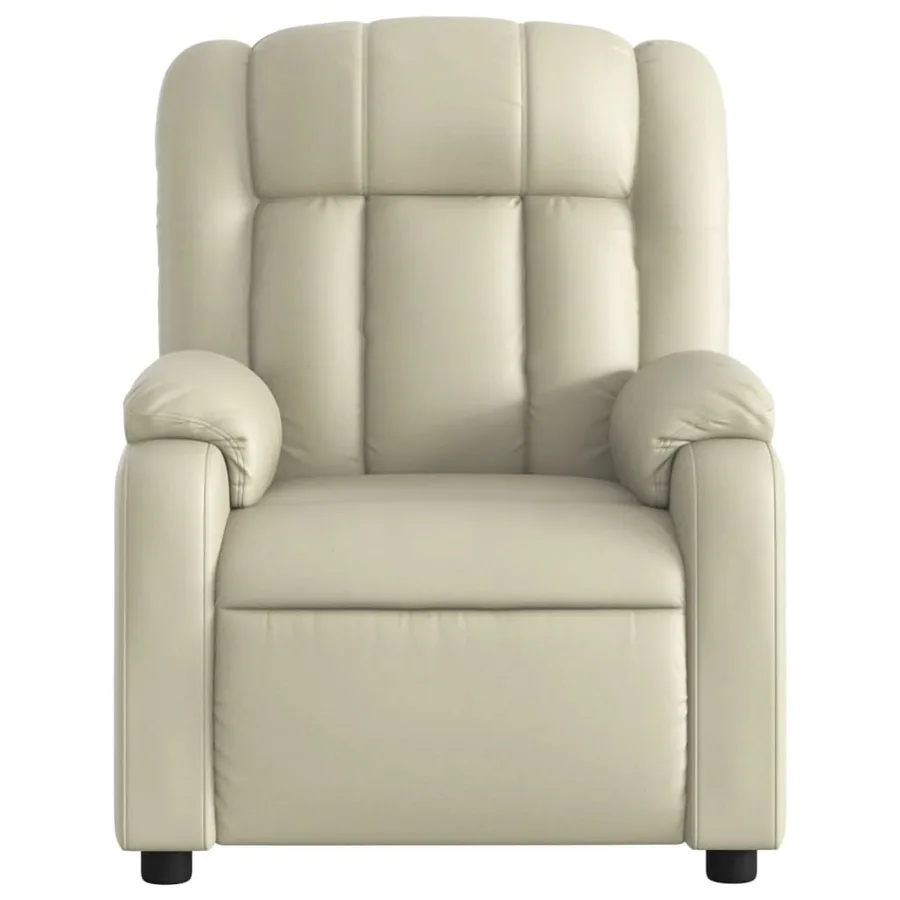Fauteuil inclinable électrique Crème Similicuir - 9