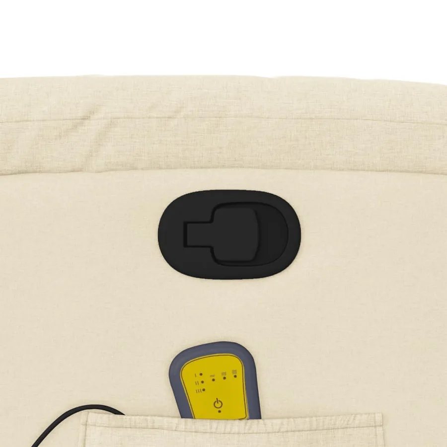 Fauteuil inclinable de massage Crème Tissu - 12