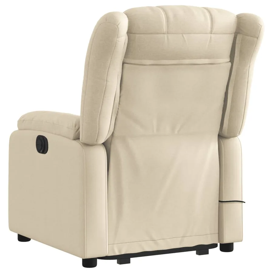 Fauteuil inclinable de massage Crème Tissu - 5
