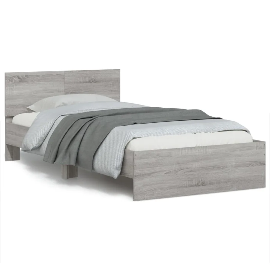 Cadre de lit sans matelas avec tête de lit 100x200 cm - 2