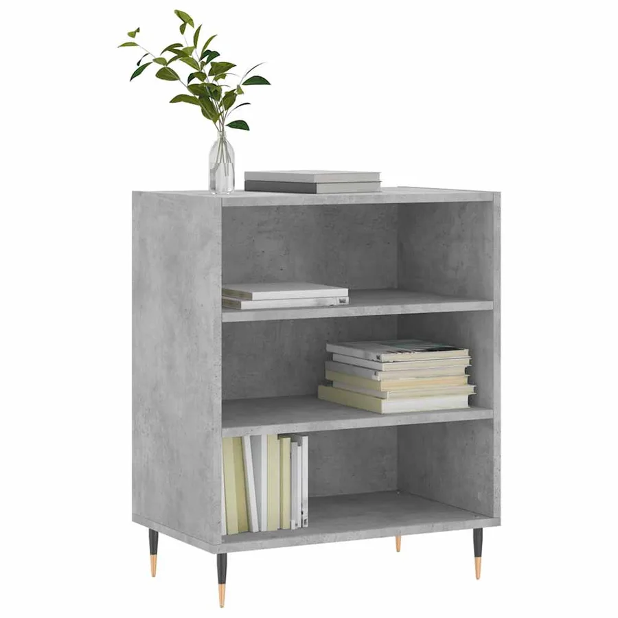 Buffet gris béton 57x35x70 cm bois d'ingénierie - 3