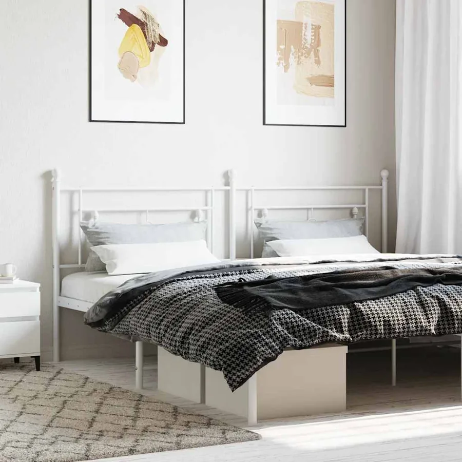Tête de lit de remplacement métal blanc 200 cm