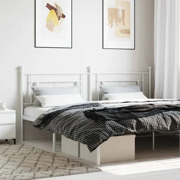 Tête de lit de remplacement métal blanc 200 cm