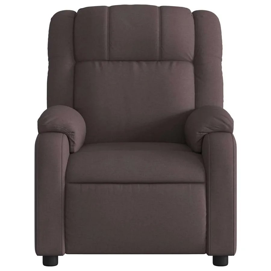 Fauteuil de massage inclinable électrique Marron foncé Tissu - 9