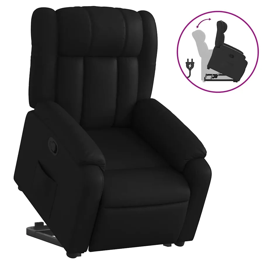 Fauteuil inclinable Noir Similicuir - 2
