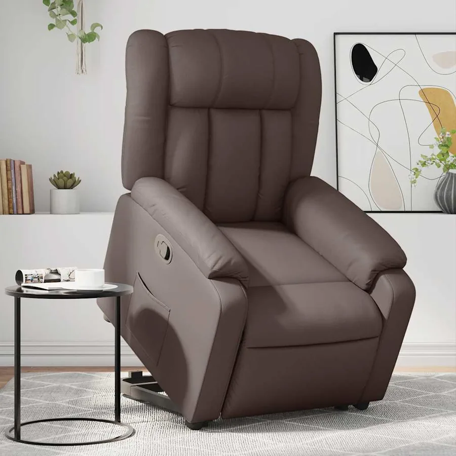 Fauteuil inclinable marron similicuir