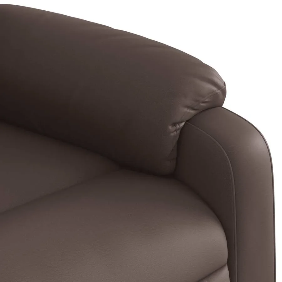 Fauteuil inclinable marron similicuir - 11