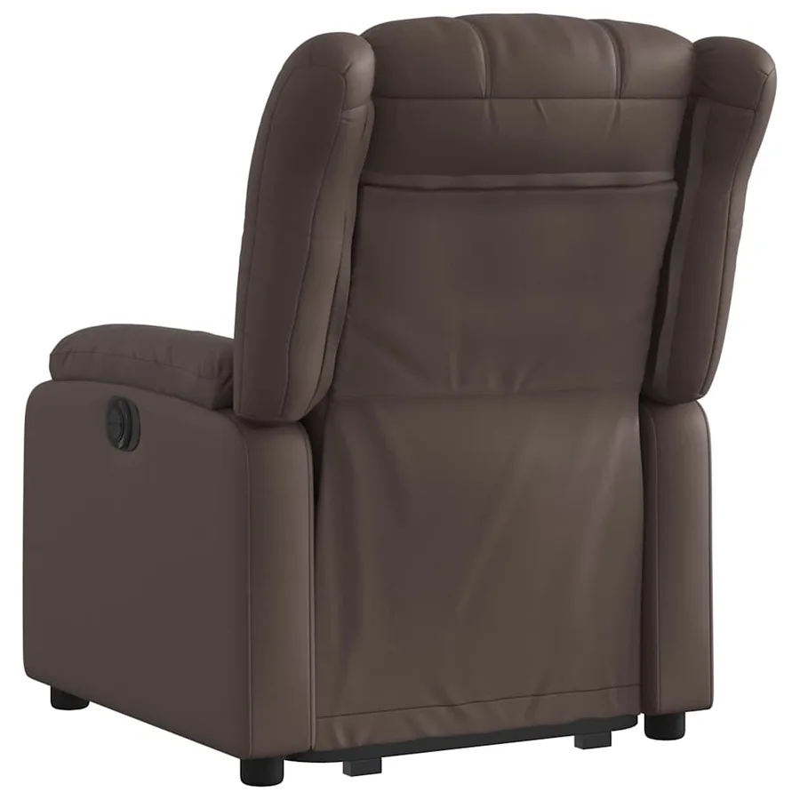 Fauteuil inclinable marron similicuir - 5