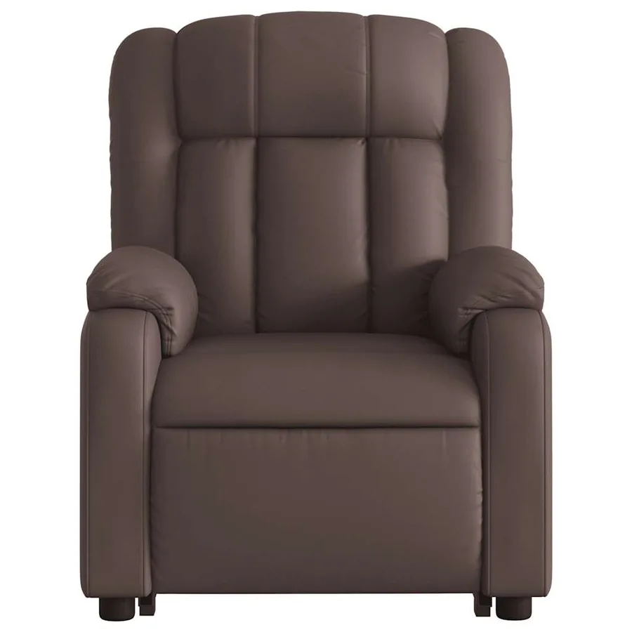 Fauteuil inclinable marron similicuir - 9