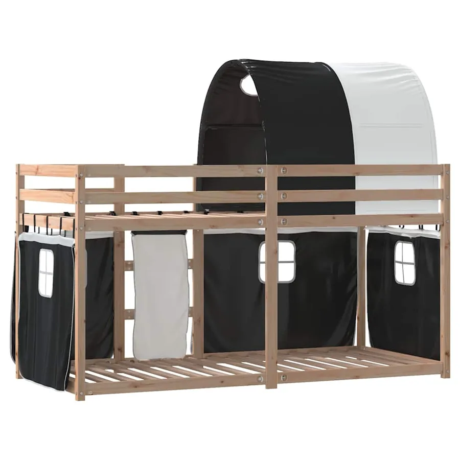 Lit superposé sans matelas 90x190 cm bois de pin massif - 7