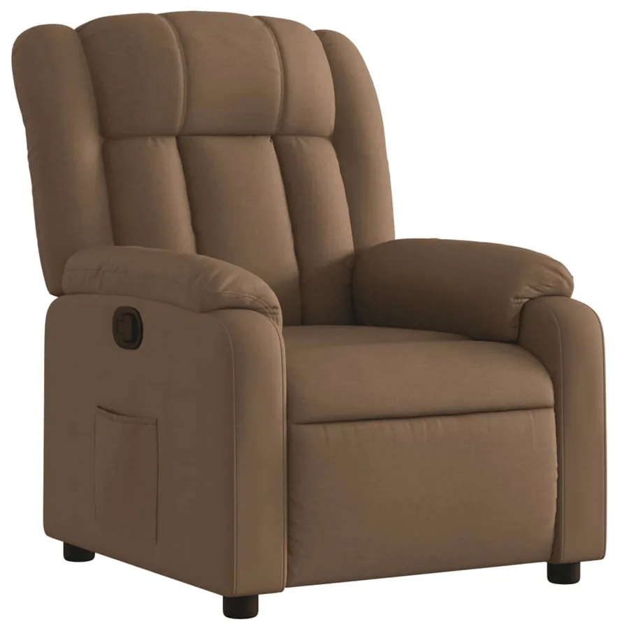 Fauteuil inclinable Marron Tissu - 2