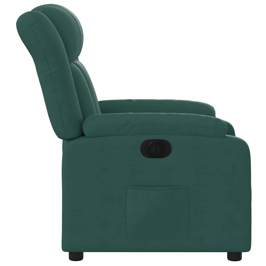 Fauteuil inclinable électrique Vert foncé Tissu - 10